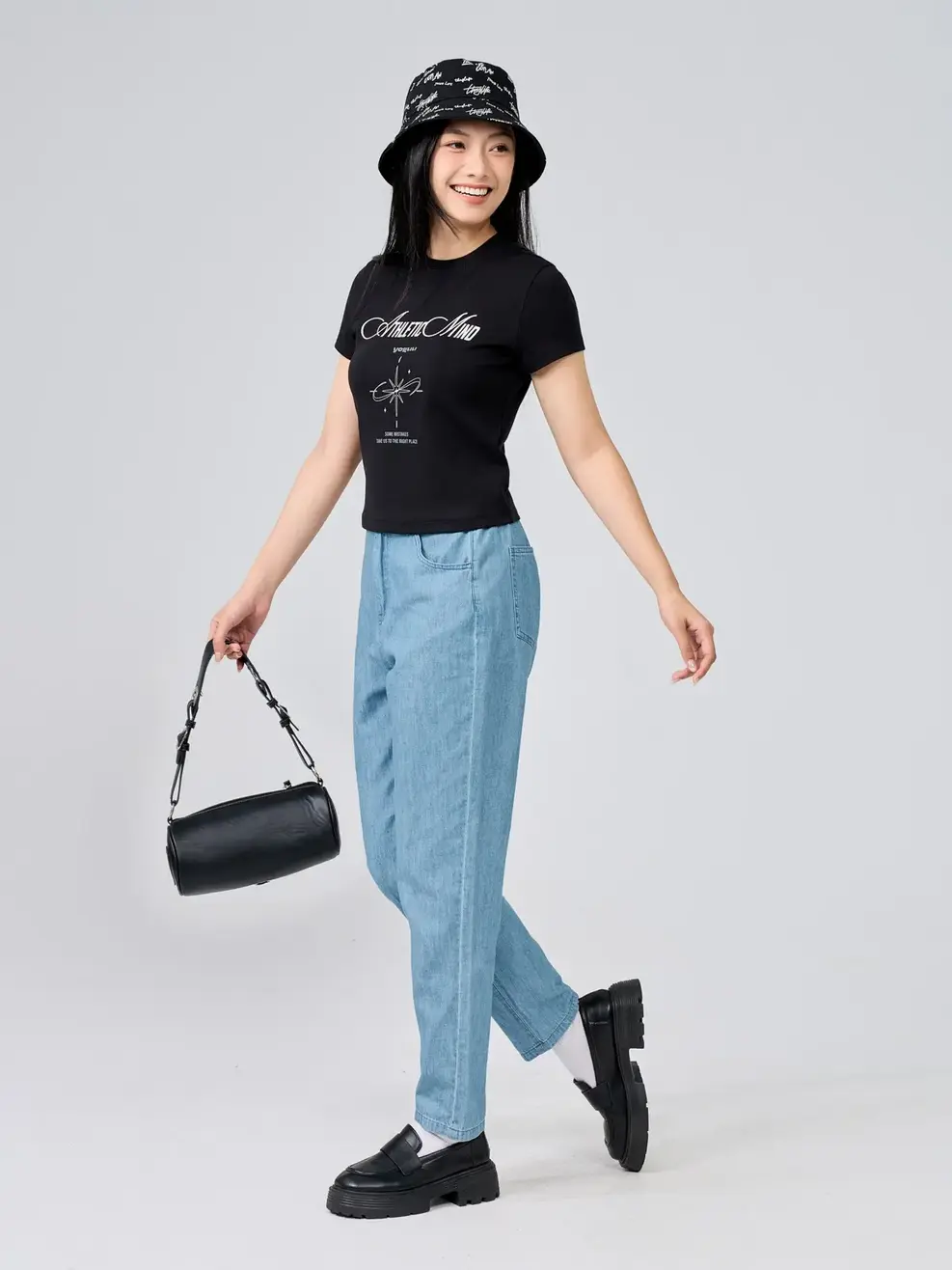 Áo Baby Tee Athletic Mind - Đen - S