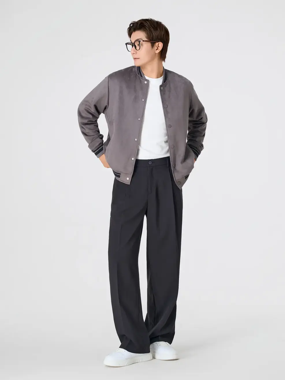 Quần Âu Nam Nam Cạp Chun Daily Pant - Đen 061 - 29