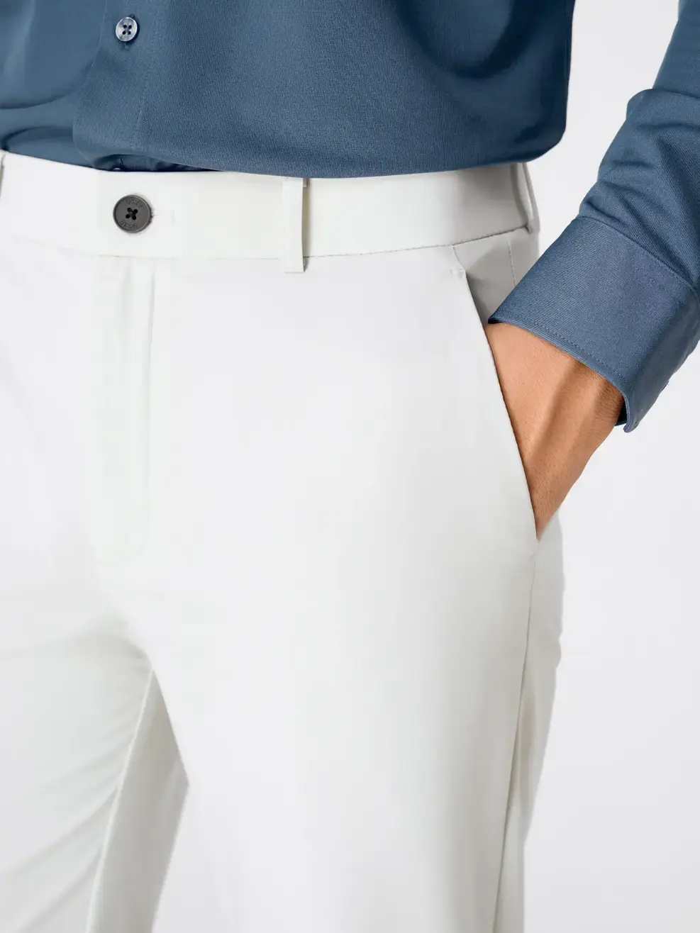 Quần Dài Âu Nam Business Nắp Túi Sau - Xám 001 - 29