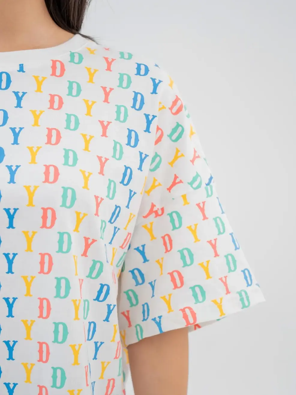 T-shirt Nữ Crotop In Tràn Yd Cotton Usa - Trắng 1 - F