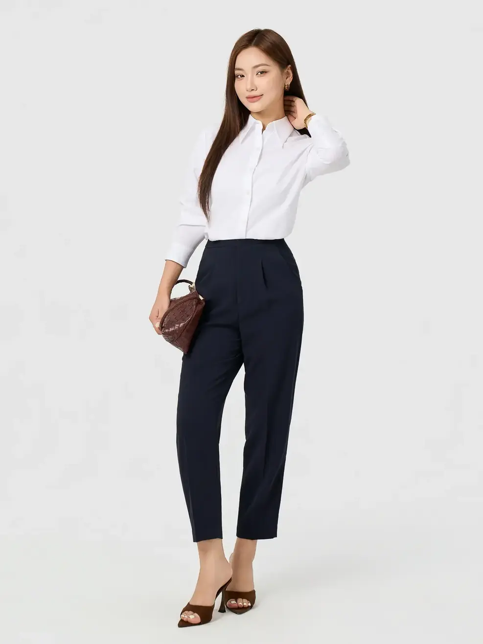 Quần Baggy Nữ Ly Trước - Navy 057 - S