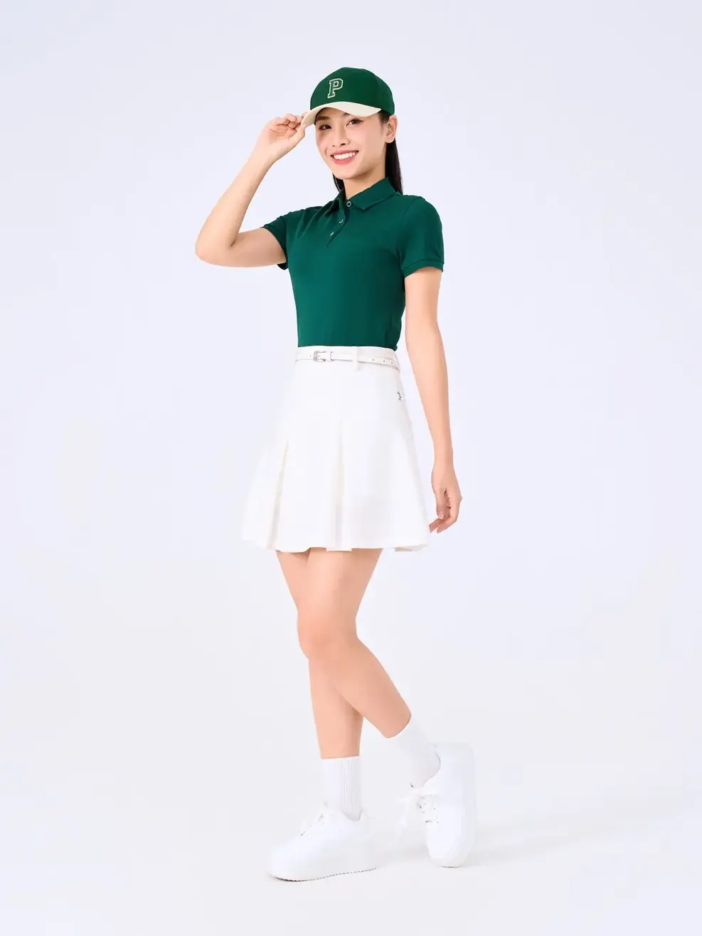 Polo Nữ Gia Đình - Xanh rêu - S