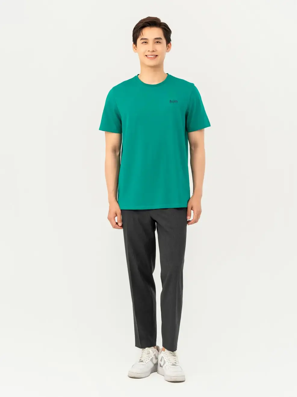 T-shirt Nam In Chứ Him Bột Ngô - Xanh Lá - XL