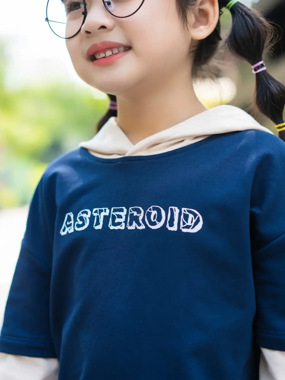 Áo nỉ kid phối tay Asteroid - Navy - 8
