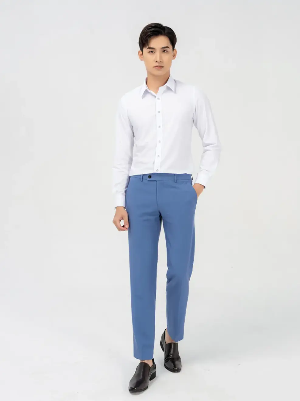 Sơ mi nam YODY(SMM3399)_Trắng - 2XL