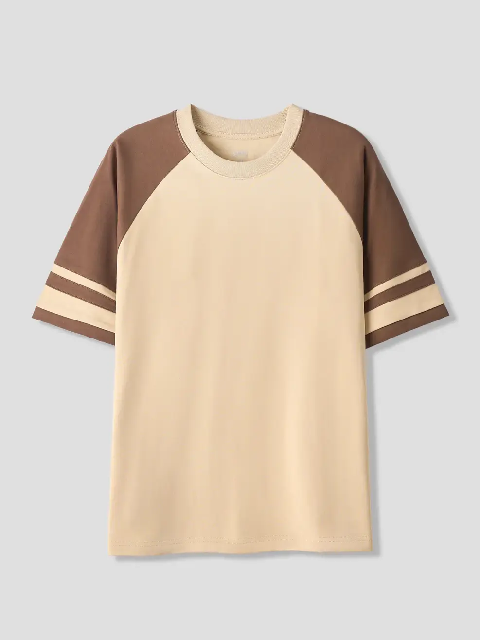 Áo Phông Tay Raglan Can Phối - Be 010 - M