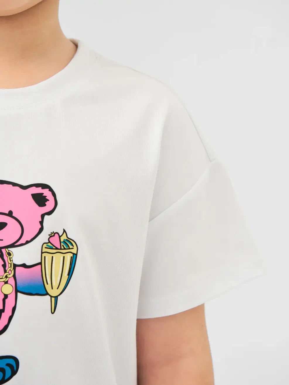 T-shirt Kid In Gấu Bột Ngô - Trắng 1 - 2