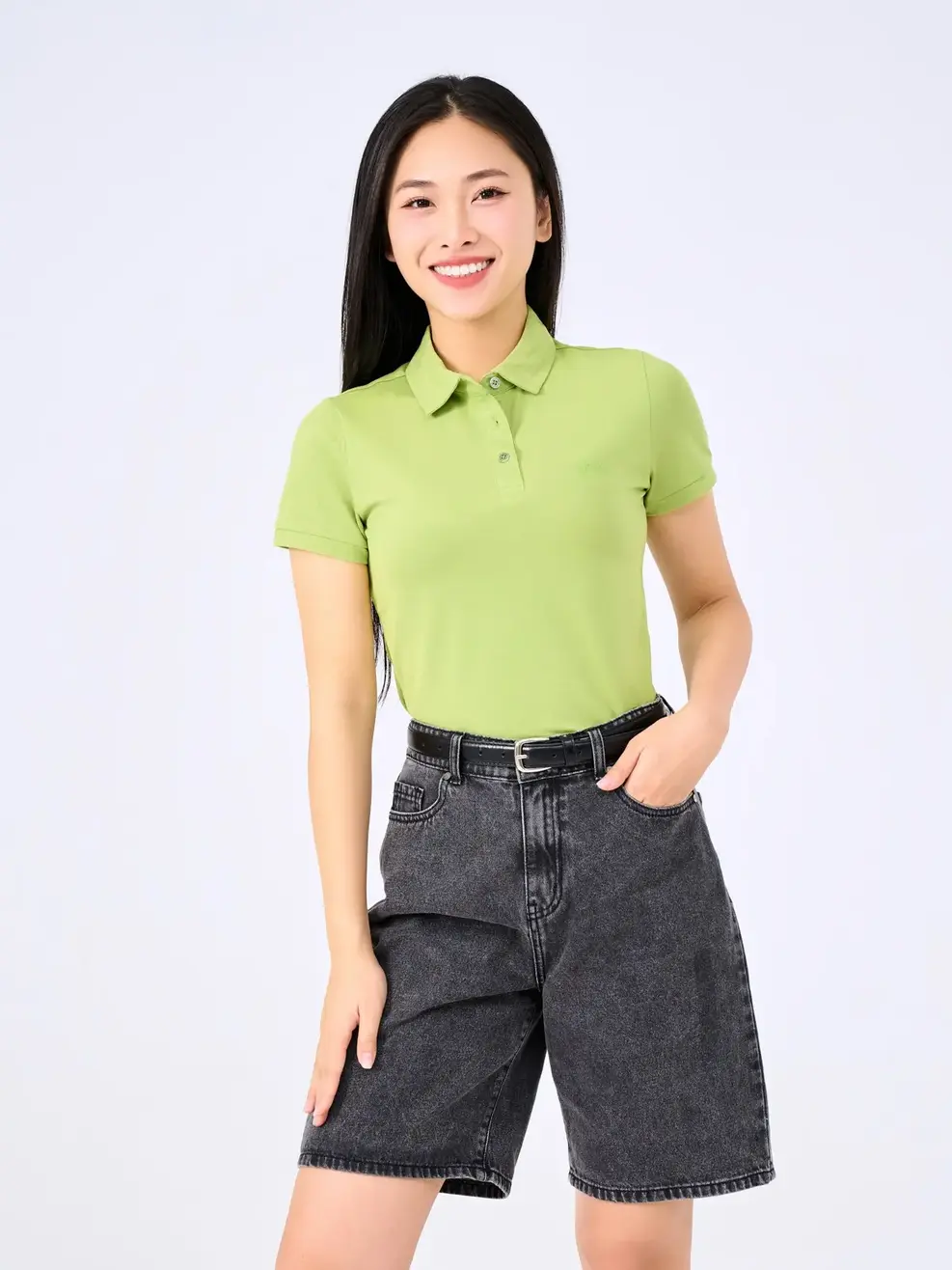 Polo Nữ Gia Đình - Xanh Lá - S