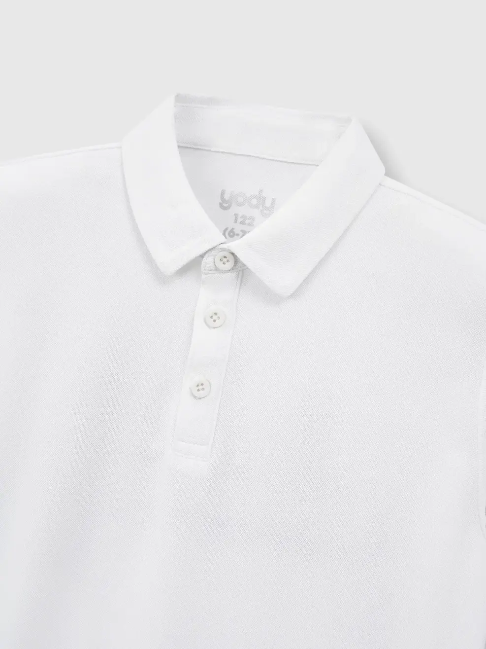 Áo Polo Kids Regular Cổ Ép Có Xẻ Tà - Trắng 001 - 104