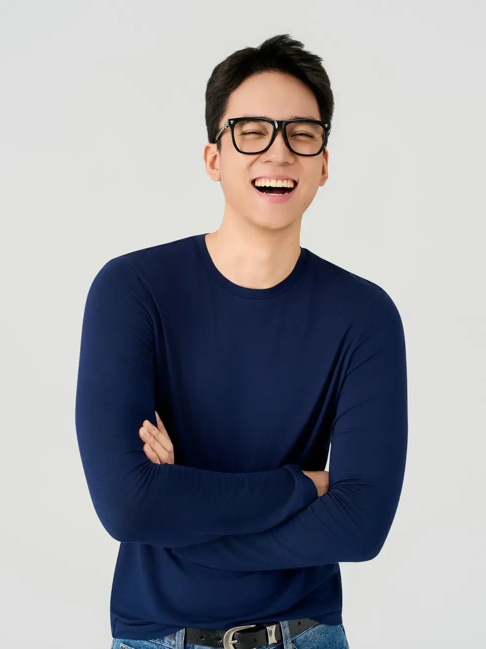 Áo Phông Nam Dài Tay Cổ Tròn Tfx - Navy 001 - M