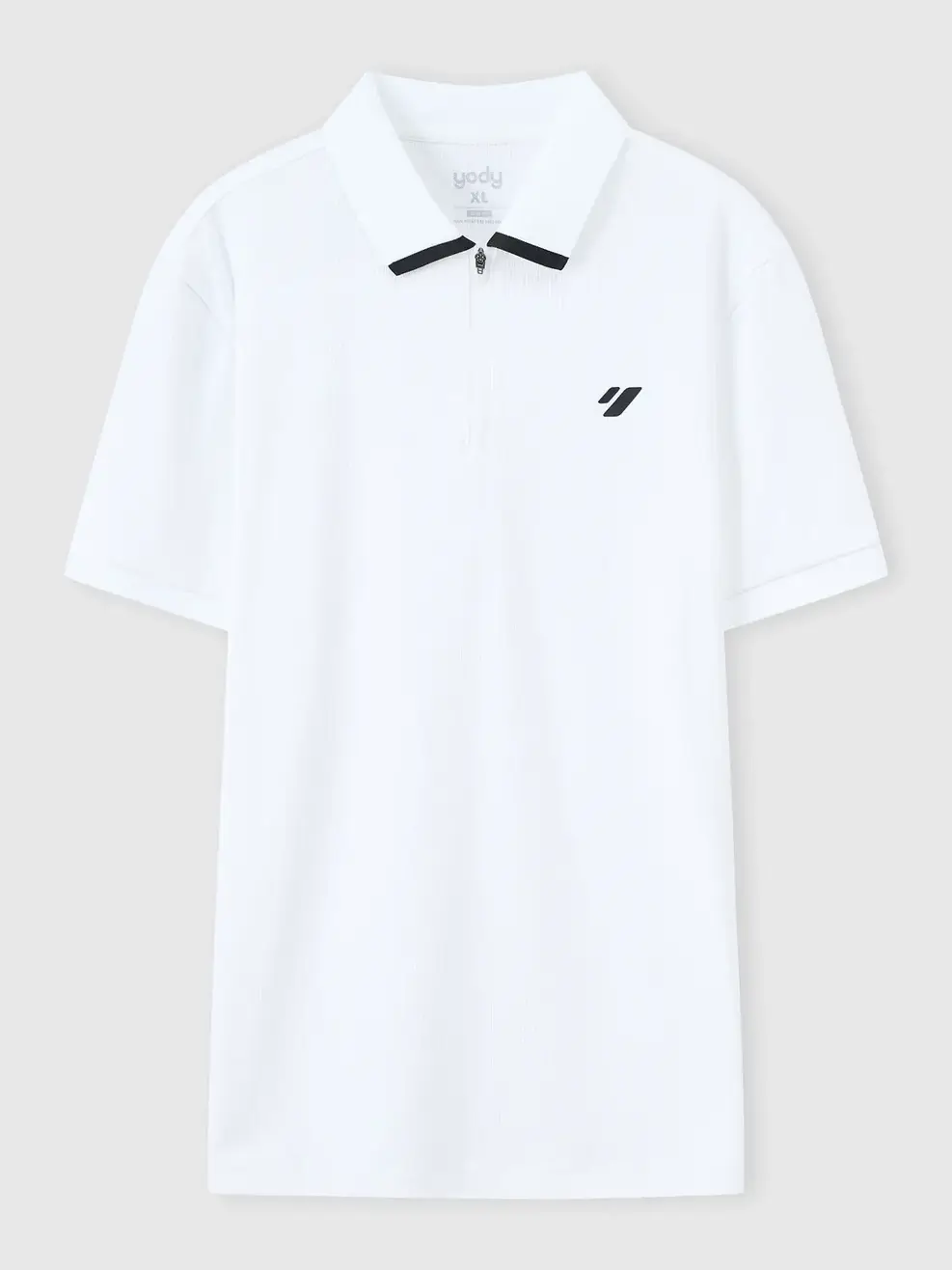 Áo Polo Nam Slim Có Khóa Kéo - White 004 - M