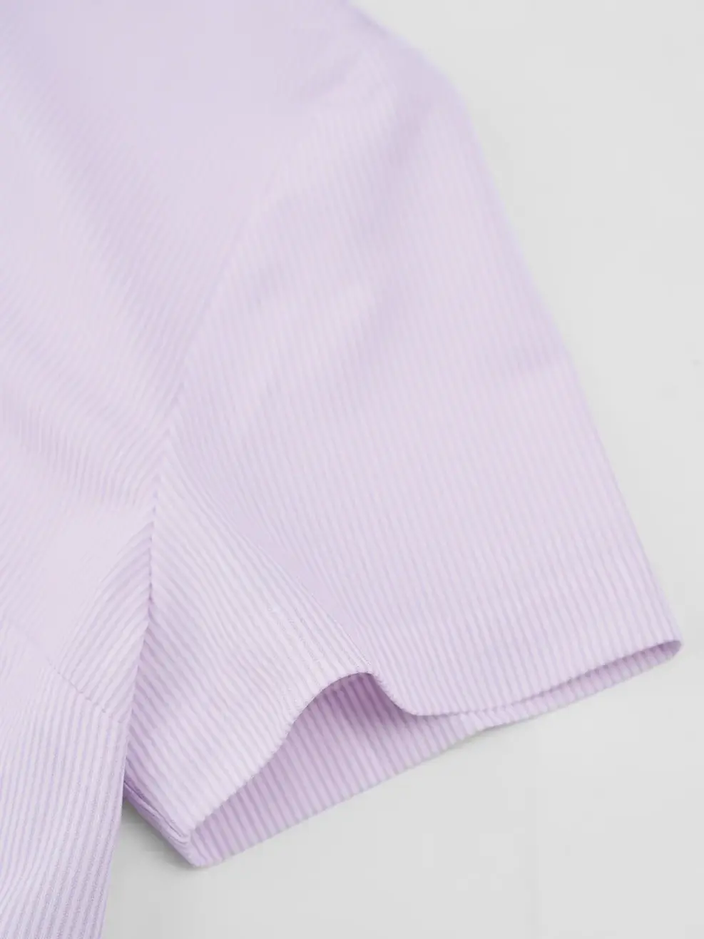 Áo Sơ-mi Ngắn Tay Knit Essential - TÍM KẺ  - S