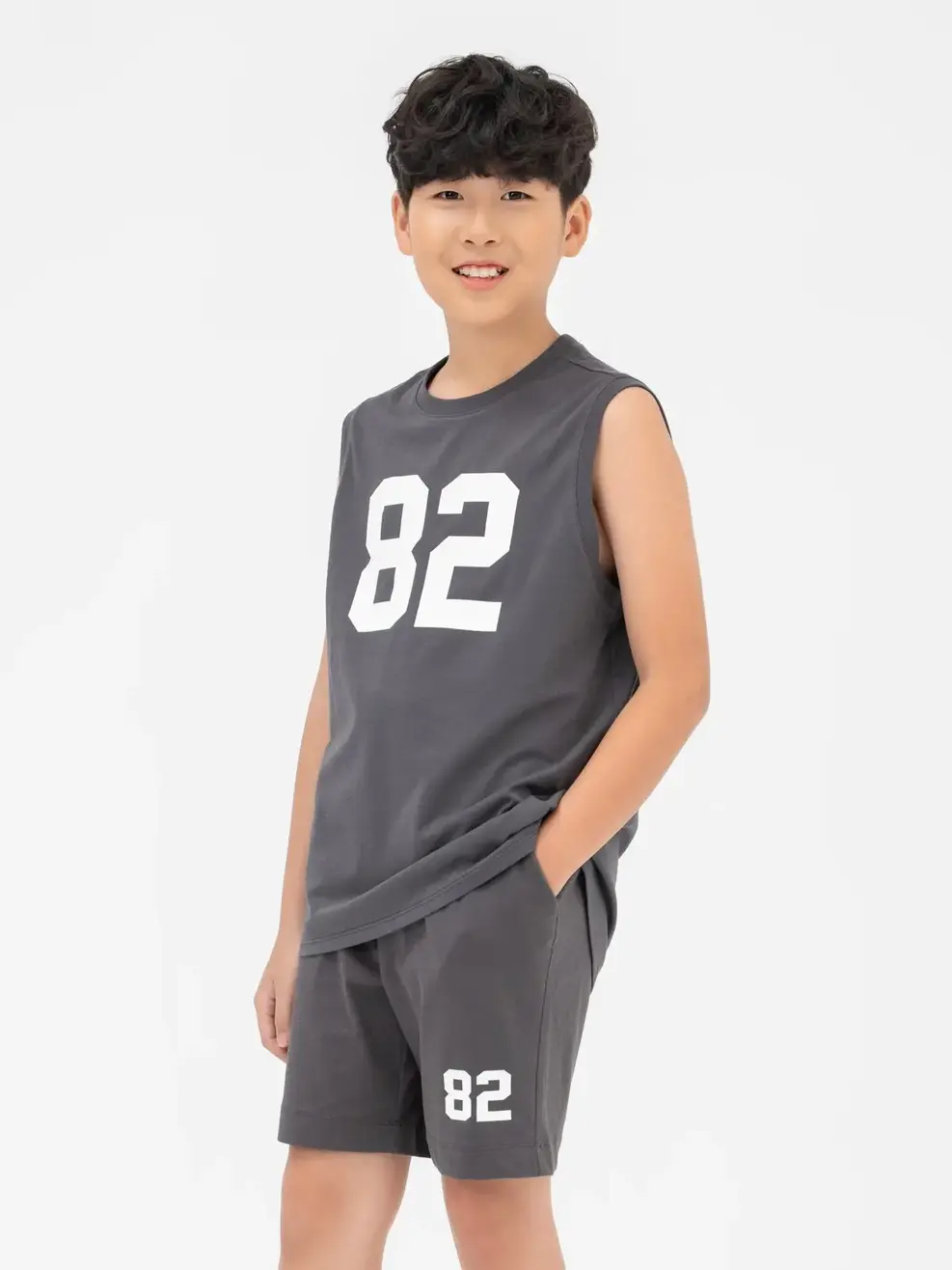 Đồ Bộ Kid Lớn Ba Lỗ In 82 - Ghi Đậm - 12