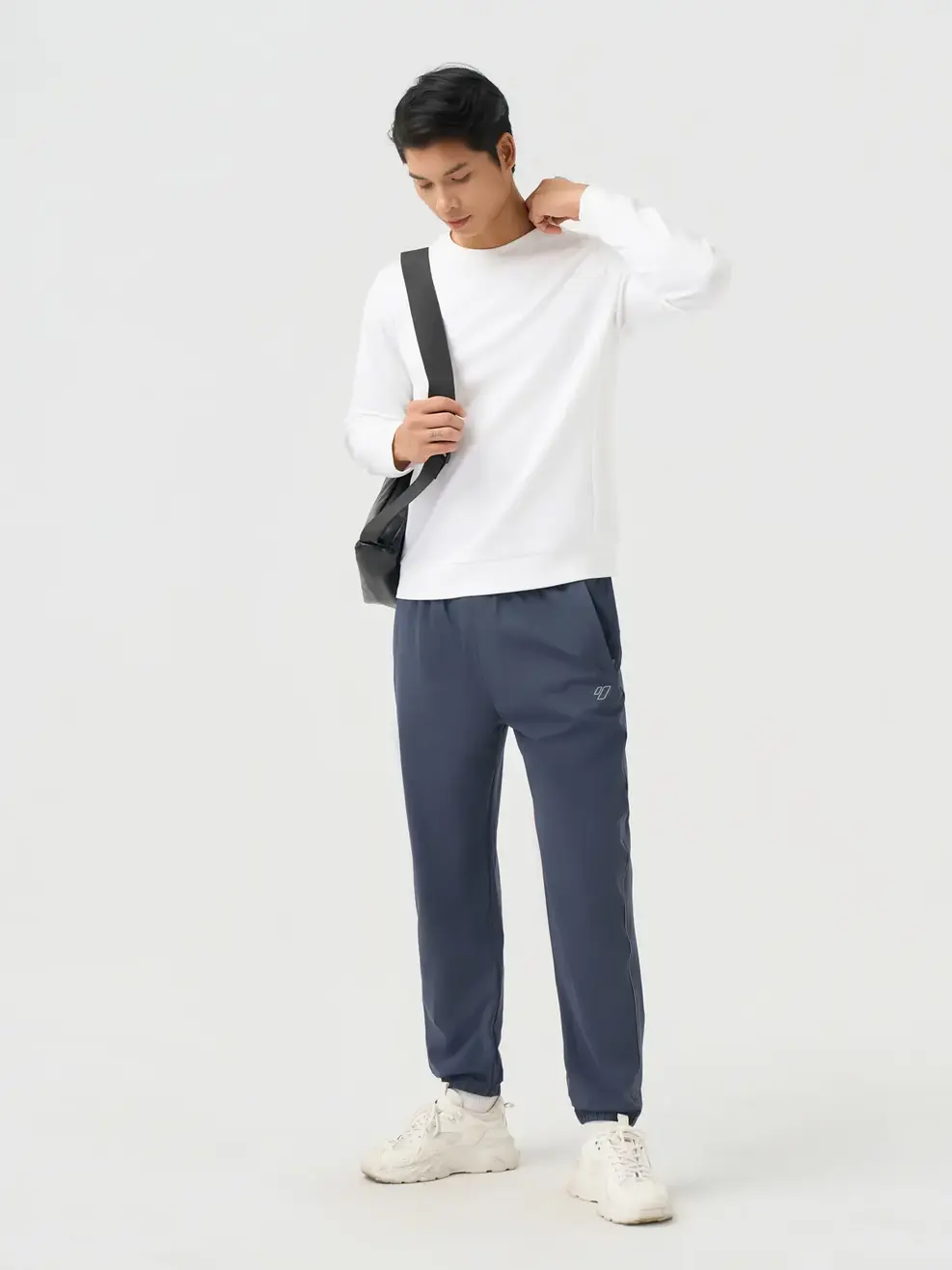 Áo Phông Nam Dài Tay Thể Thao Keep Moving - Trắng 001 - M