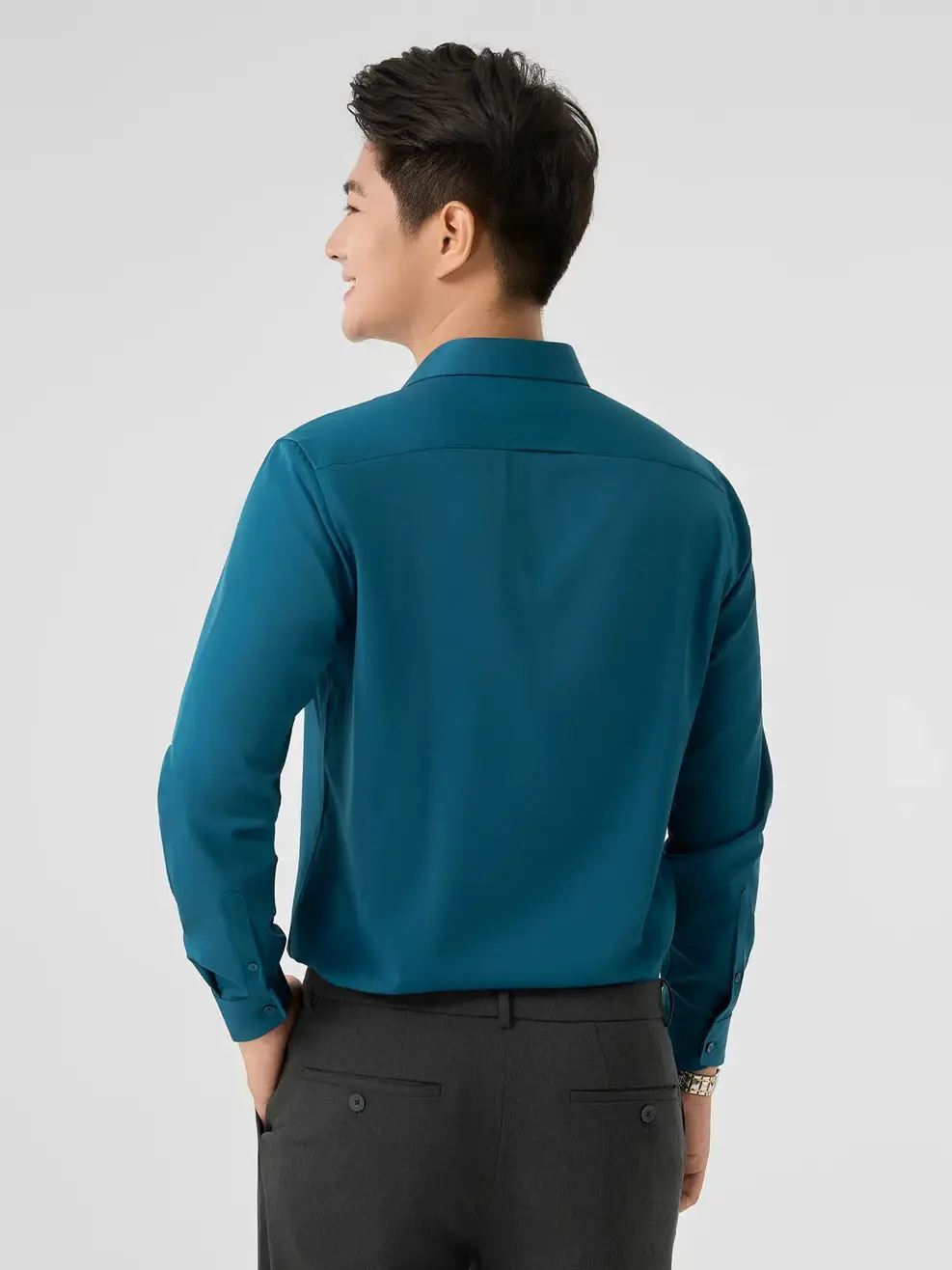 Áo Sơ Mi Nam Dài Tay Nano Chống Nhăn Khử Mùi ( Smm4073) - Xanh Lá 105 - M