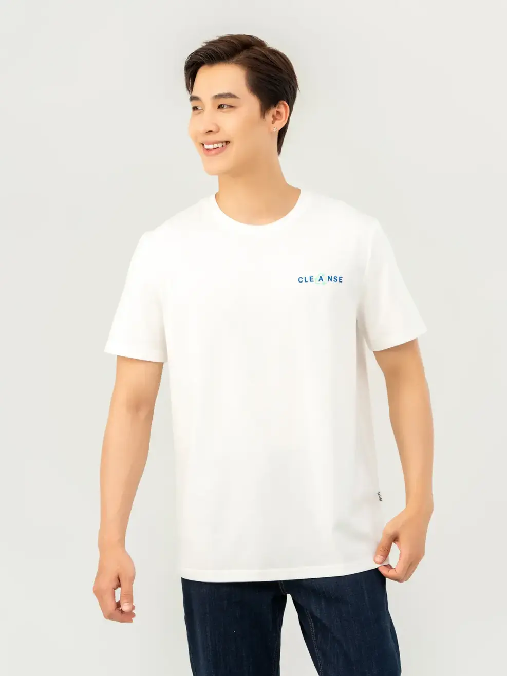 T-shirt Nam  Recycle In Cleanse - Trắng 1 - M