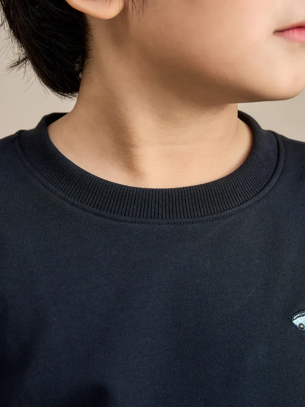 Bộ đồ kid thêu đĩa bay - Đen - 12