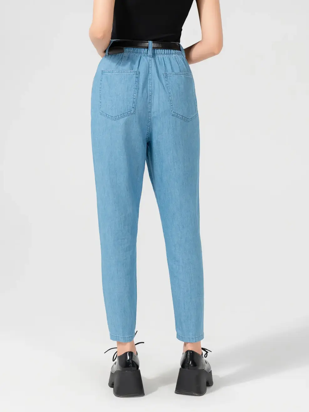 Quần Jean Nữ Giấy Tencel Baggy - Xanh nhạt - 25