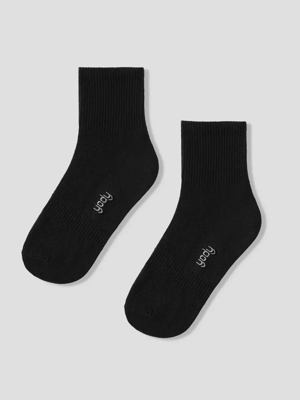 Tất Nữ Cotton Cổ Cao Dệt Hoạ Tiết Combo 2 - ĐEN 002 - F