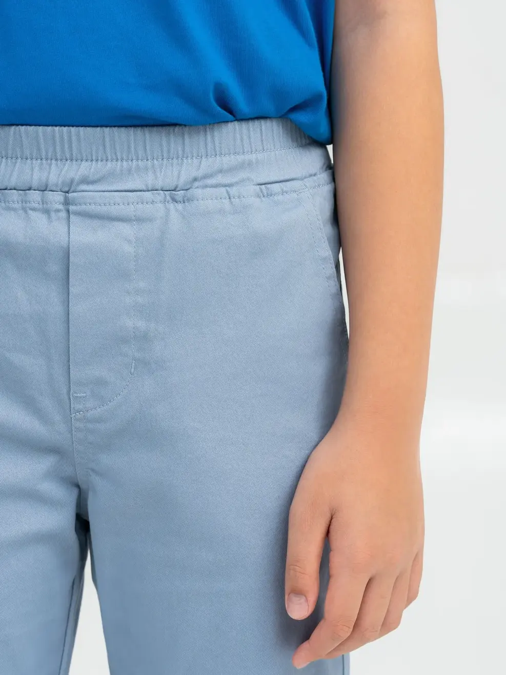 Quần Jeans Kid Khaki Suông Túi Ốp - Xanh lơ - 6