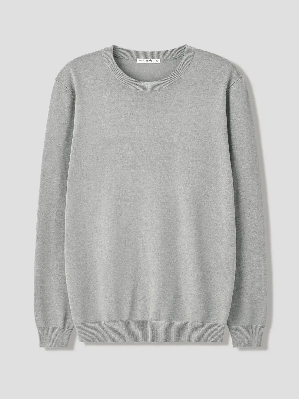 Áo Len Regular Cổ Tròn Mỏng Cơ Bản - Xám 004 - XL