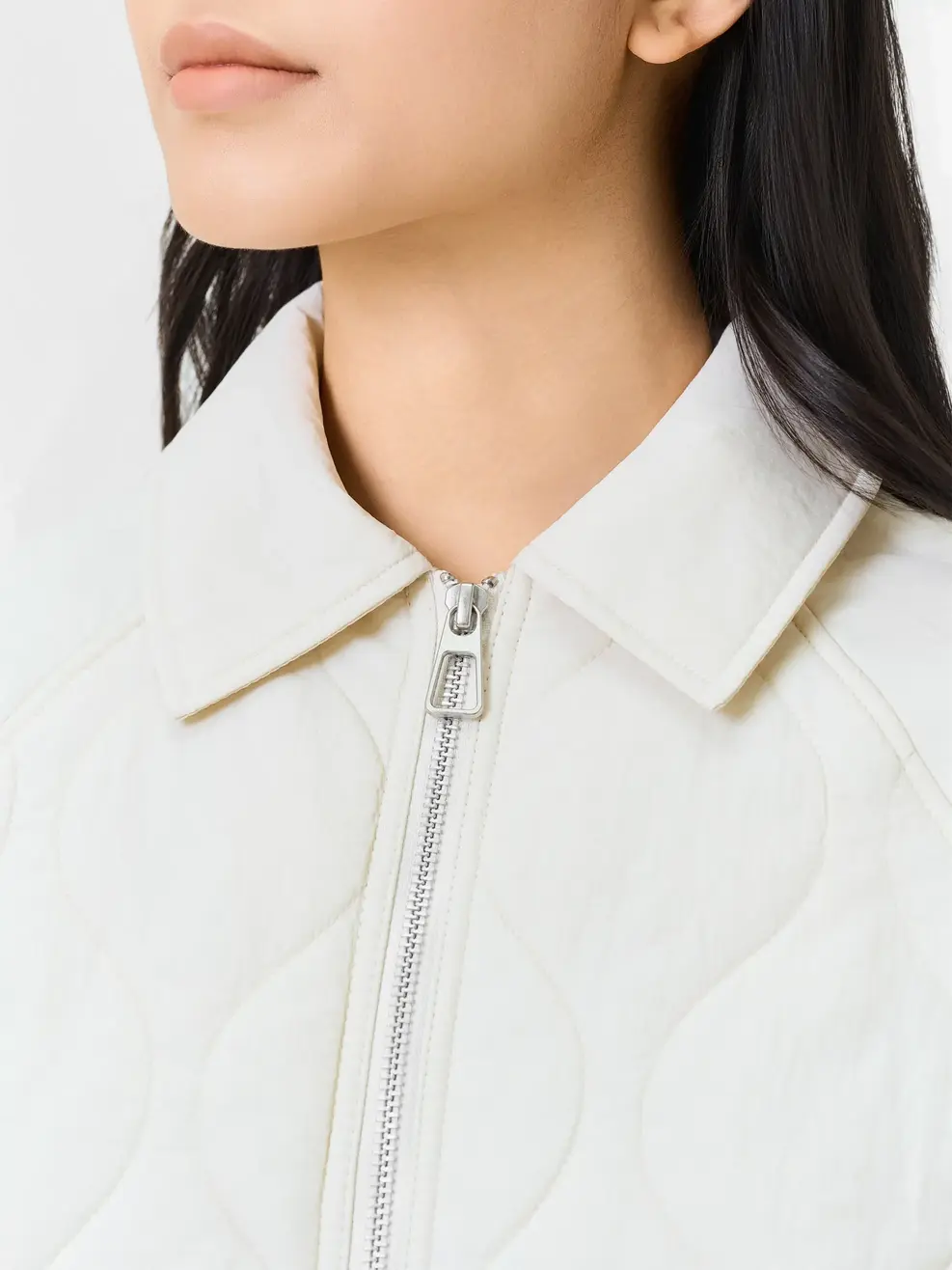 Áo Phao Nữ Bomber Cổ Bẻ - Xám 218 - S