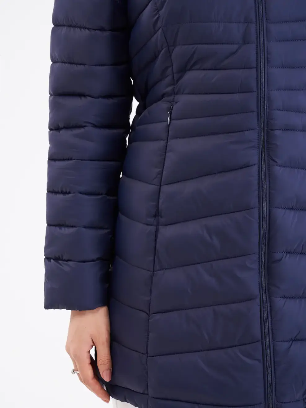 Phao nữ Yody dáng dài - Tím than - XL