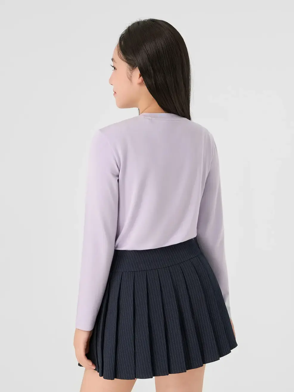 Áo CozyFit trẻ em giữ nhiệt cổ tròn- Tím 057 - 164