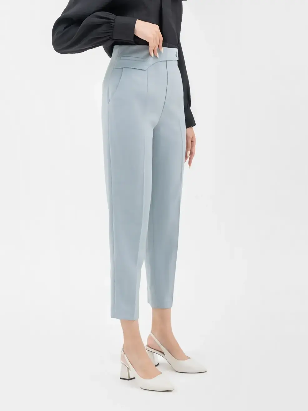 Quần Âu Nữ Dáng Côn Đai Cơi - Xanh - S