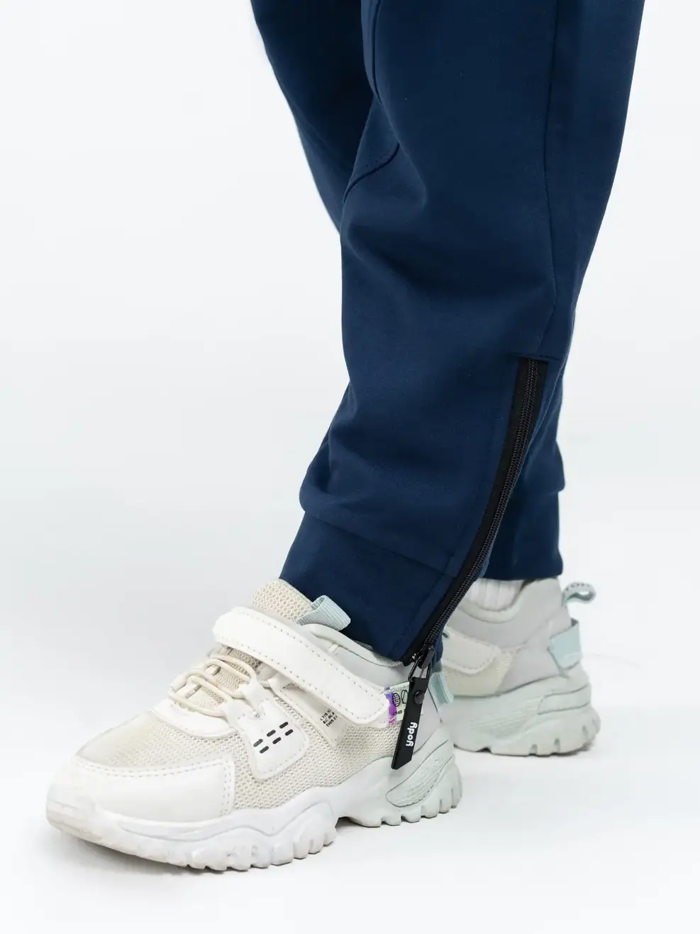 Quần nỉ kid khóa gấu - Tím than - 2