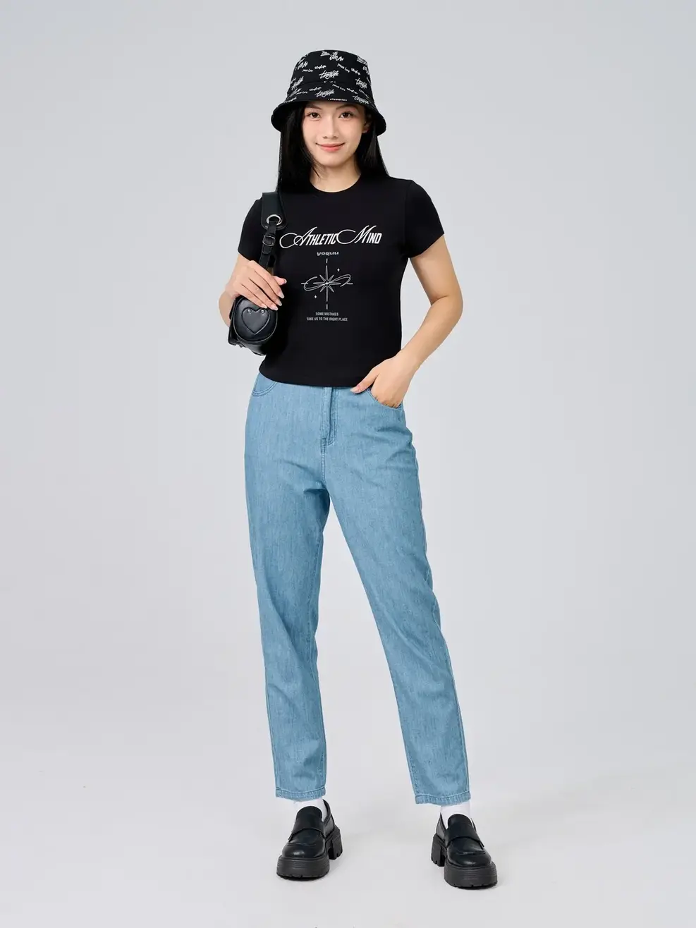 Áo Baby Tee Athletic Mind - Đen - S