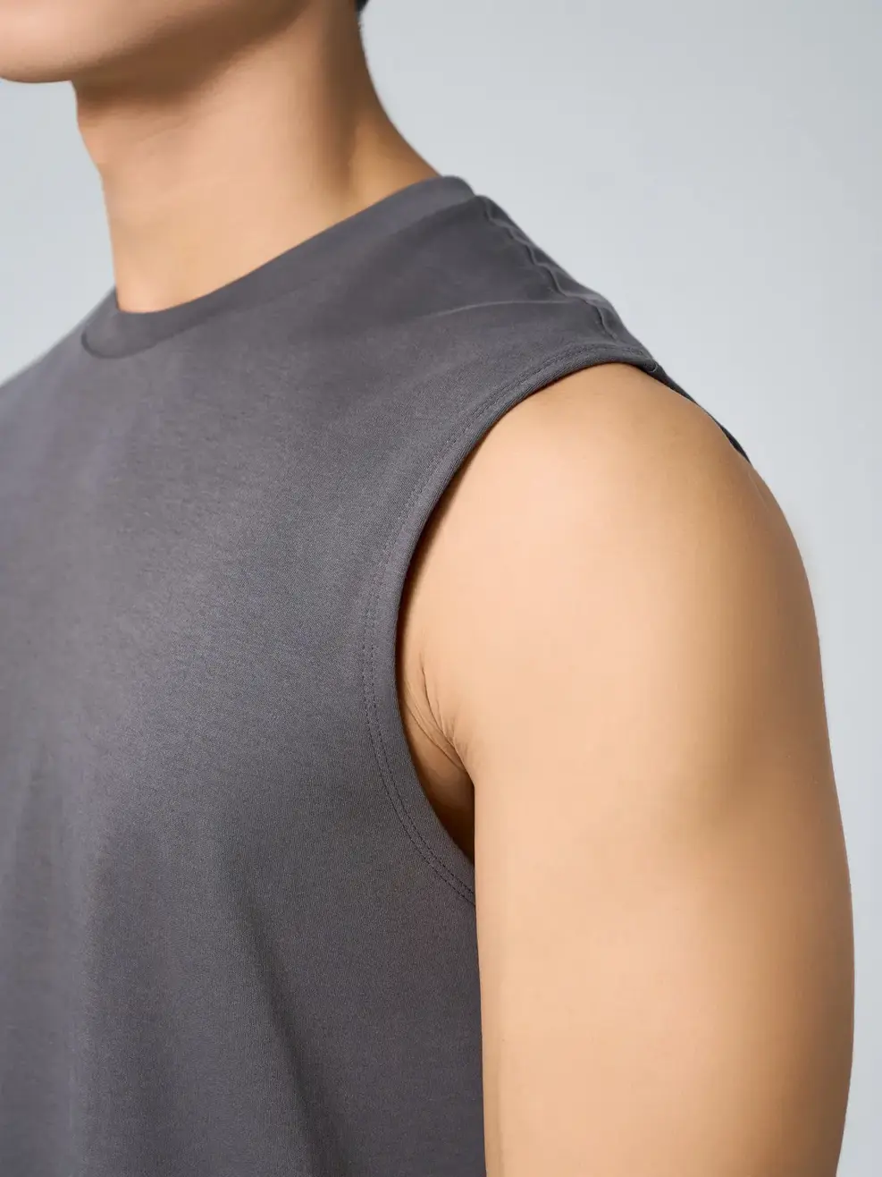 Áo Ba Lỗ Basic Regular - Than chì 002 - XL