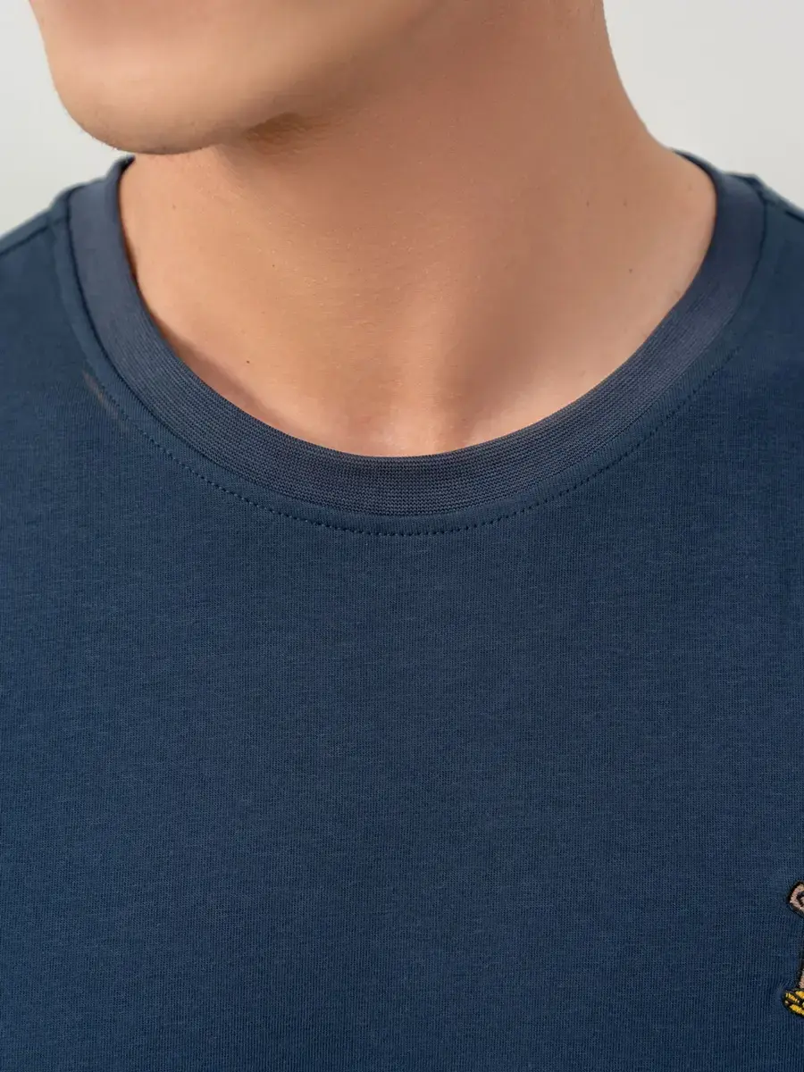 T-shirt Nam Thêu Ngực Bột Ngô - Navy - M