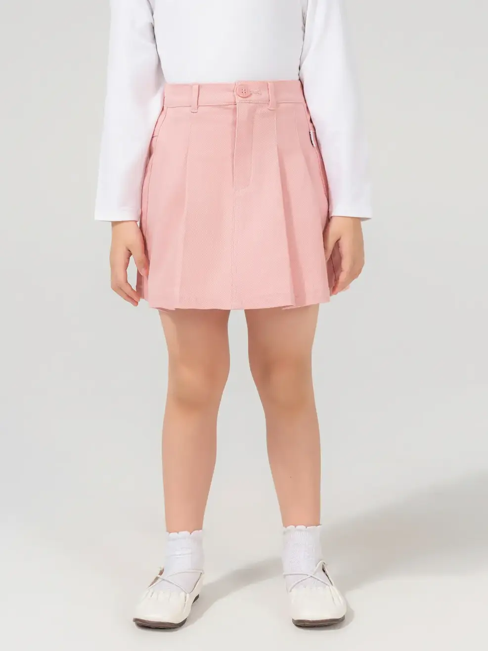 Chân Váy Kid Xếp Li - Hồng - 2-3