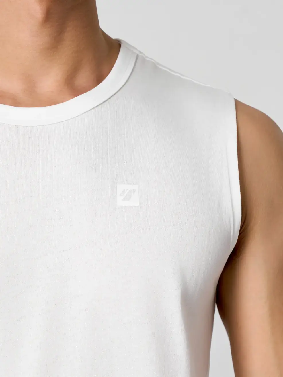 Áo Ba Lỗ Basic In Logo - Trắng 001 - M