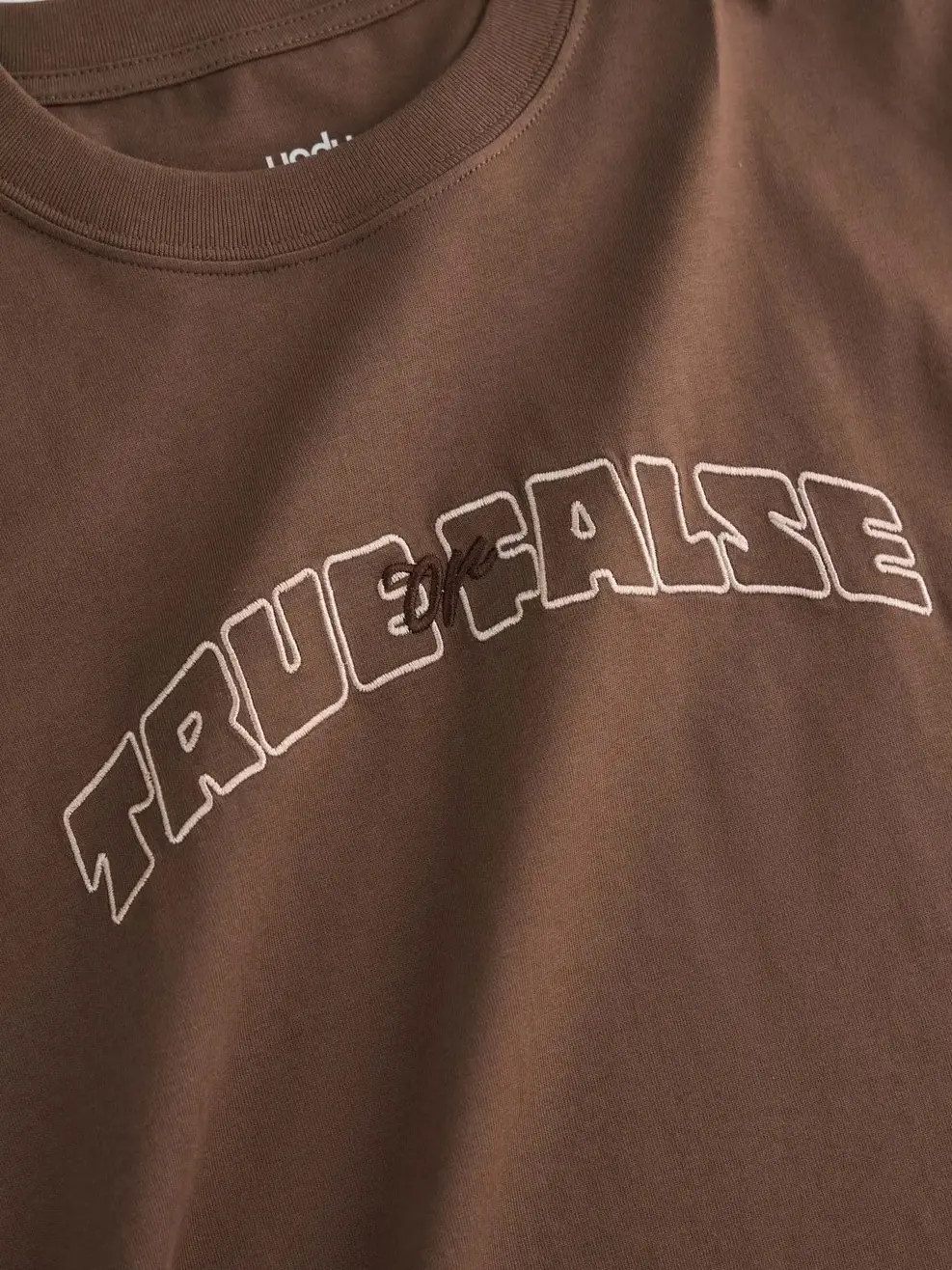 Áo Phông Nữ Form Oversize True Or False - Màu nâu 002 - S