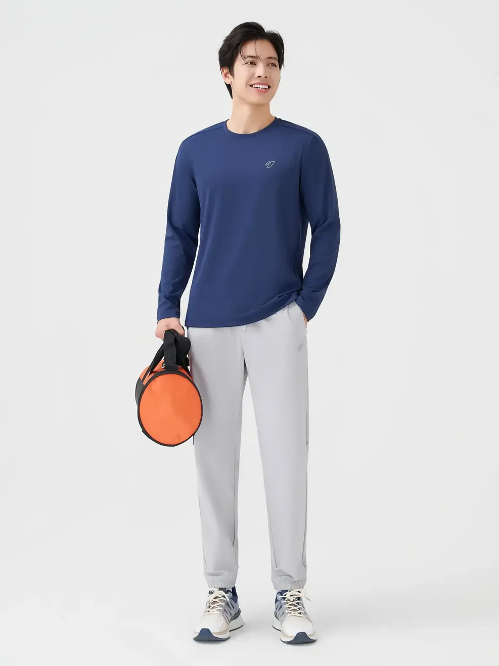 Áo Phông Nam Dài Tay Thể Thao Chiết Ly - Tím Than 009 - XL