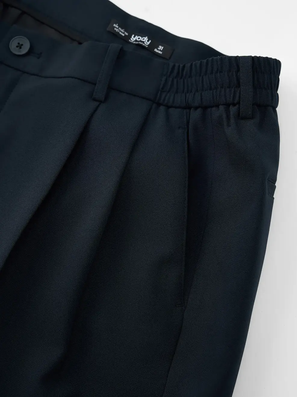 Quần Âu Nam Nam Cạp Chun Daily Pant - Tím than 116 - 29