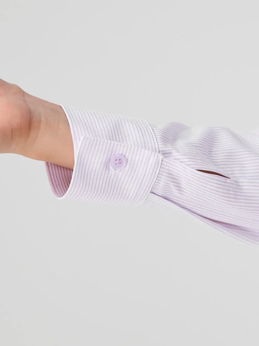 Sơ Mi Dài Tay Nữ Kẻ Cơ Bản - Kẻ tím - S