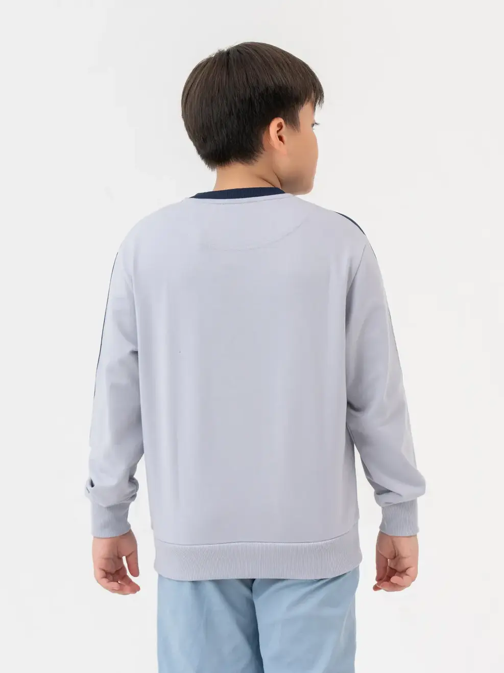 Áo Thể Thao Thu Đông Trẻ Em Cơ Bản Phối Sống Tay - Tàn - 12