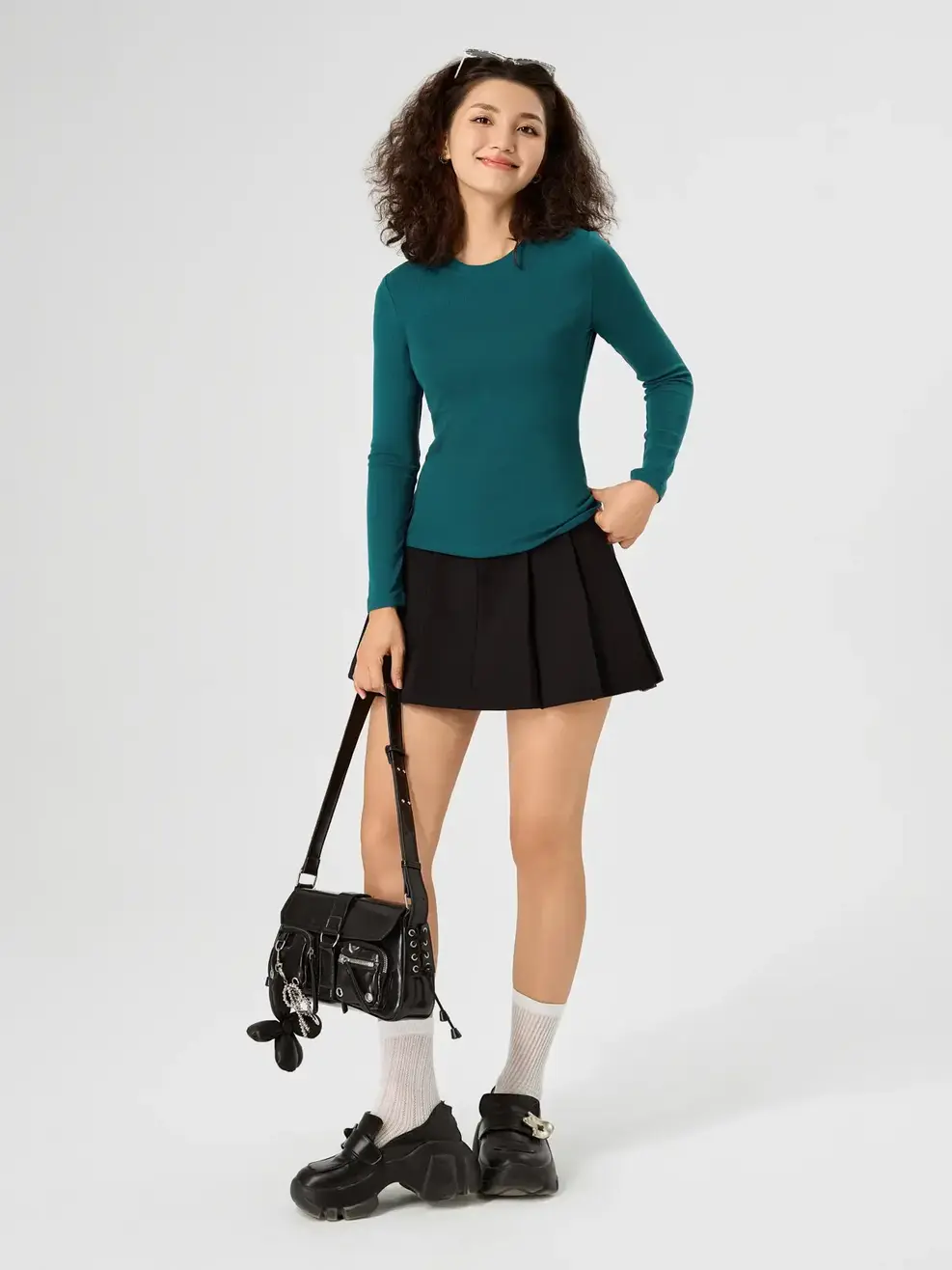 Áo Body Giữ Nhiệt Nữ Cổ Tròn(atn7006) -  Xanh Ngọc 083 - S