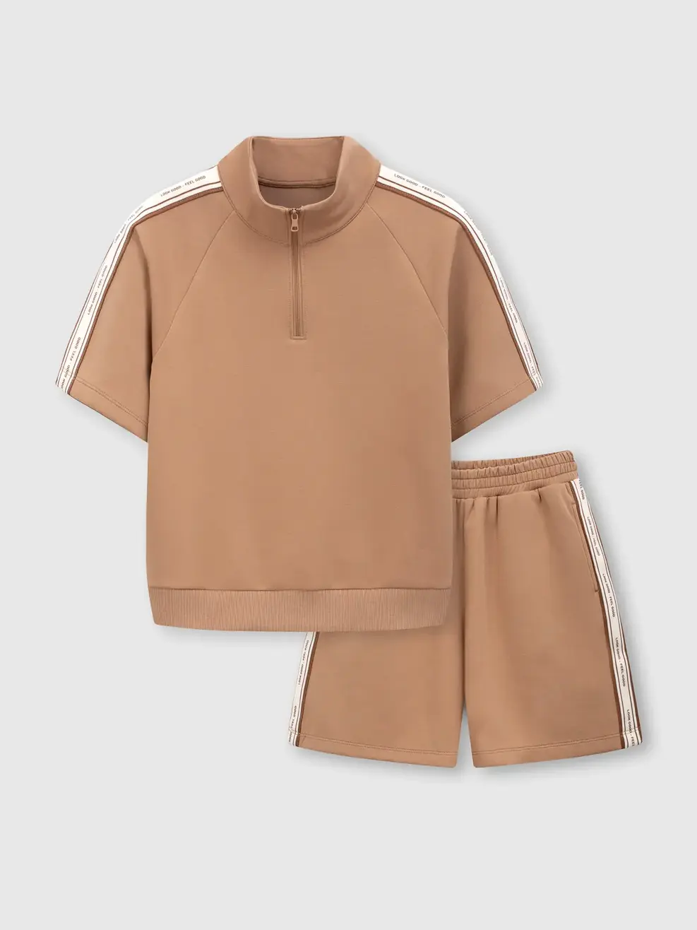 Bộ Đồ Phối Dây Dệt Năng Động - Nâu 208 - S