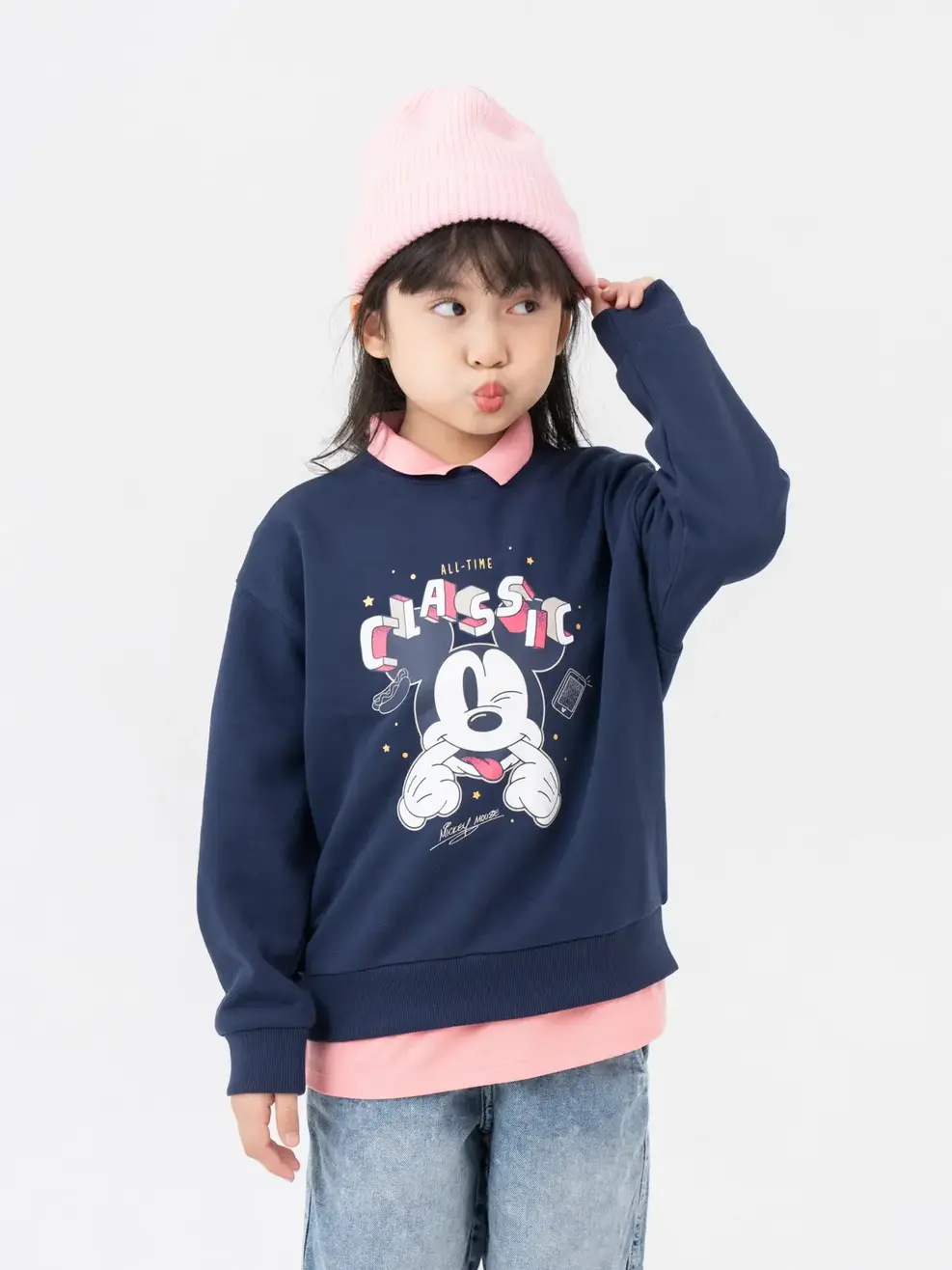 Áo Dài Kid Mickey - Navy - 2
