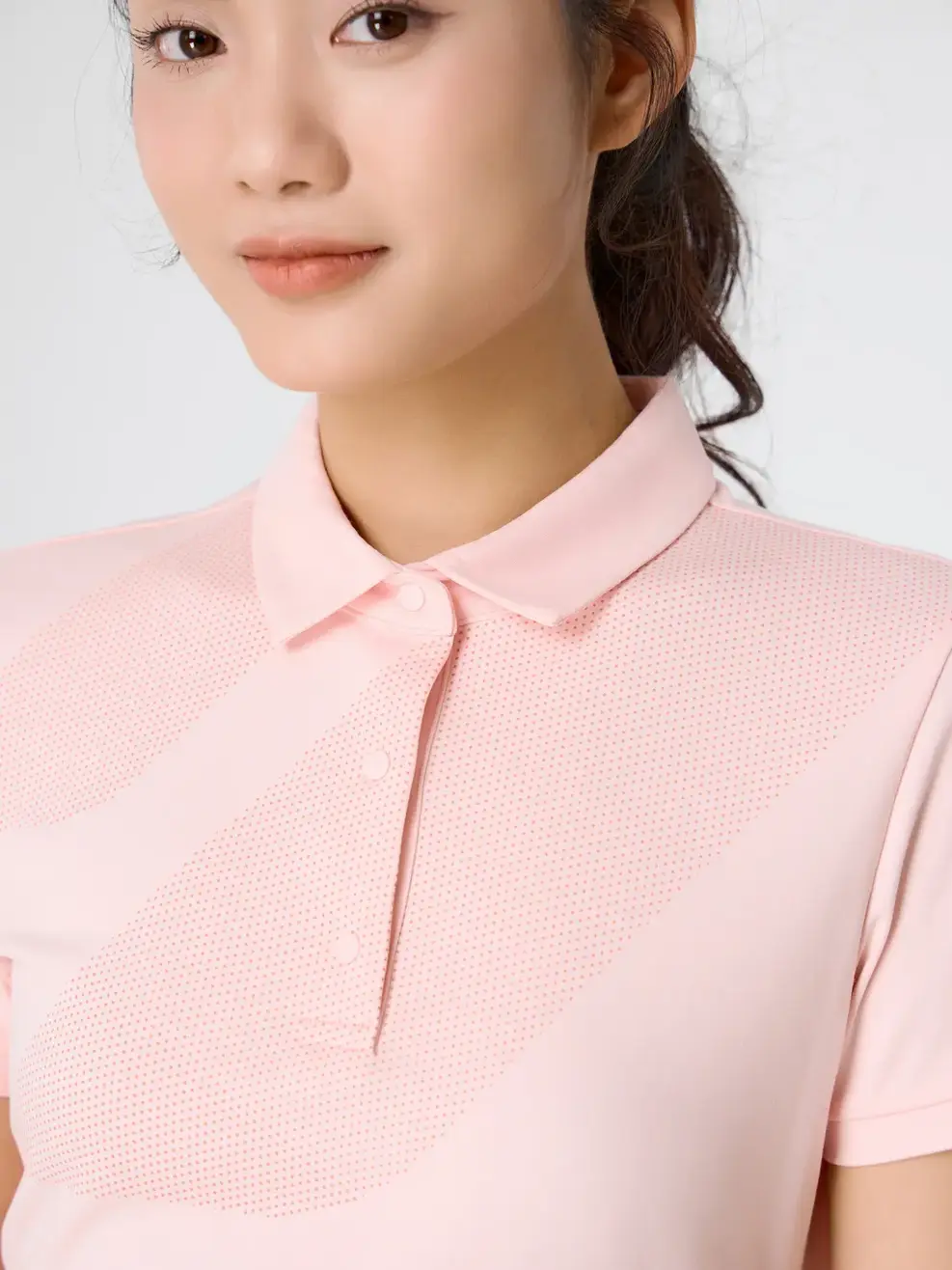 Áo Polo Nữ Thể Thao In Hoạ Tiết - hồng 047 - XS