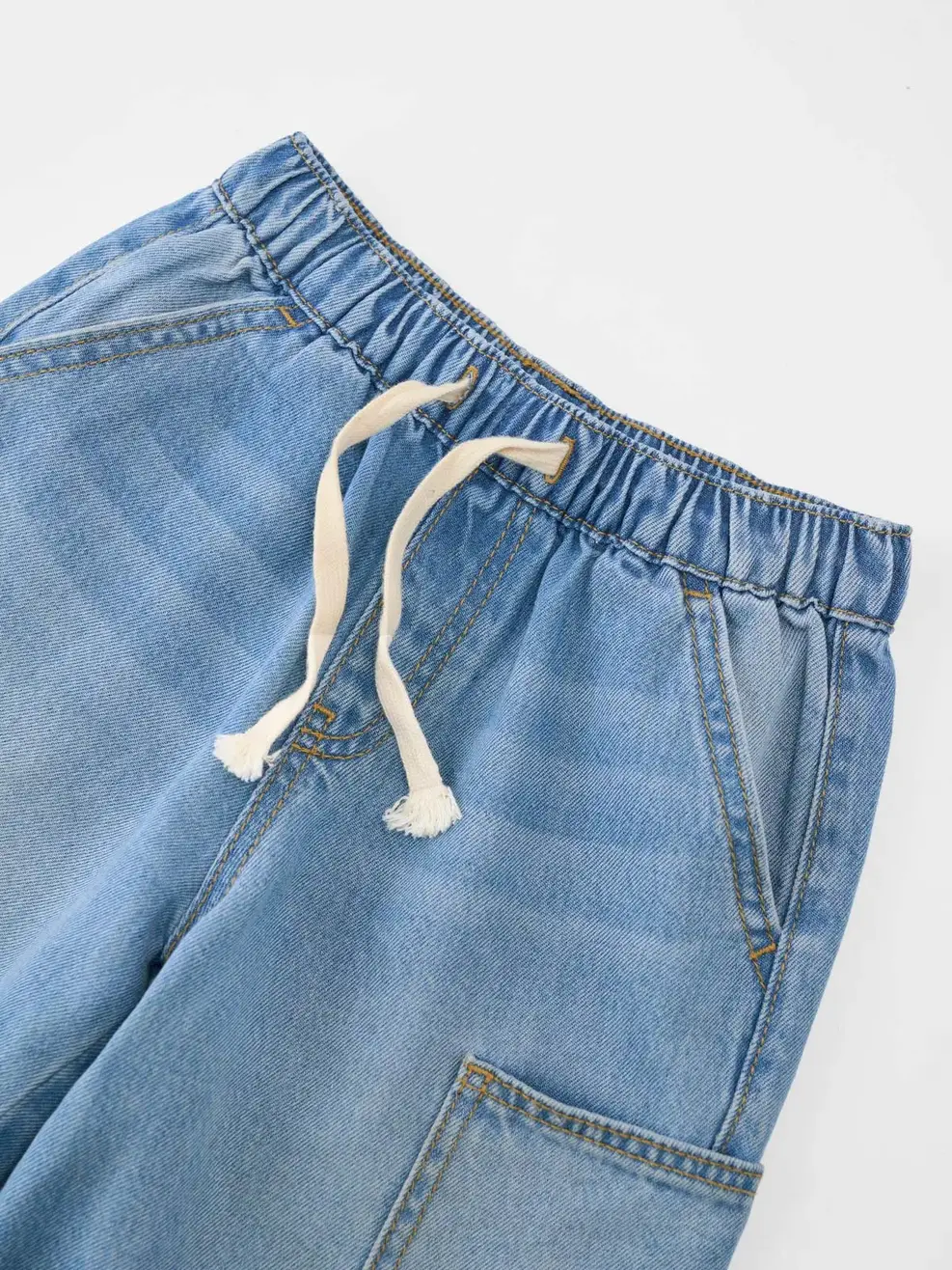Quần Short Jeans Kid Cơ Bản - Màu chàm 002 - 122