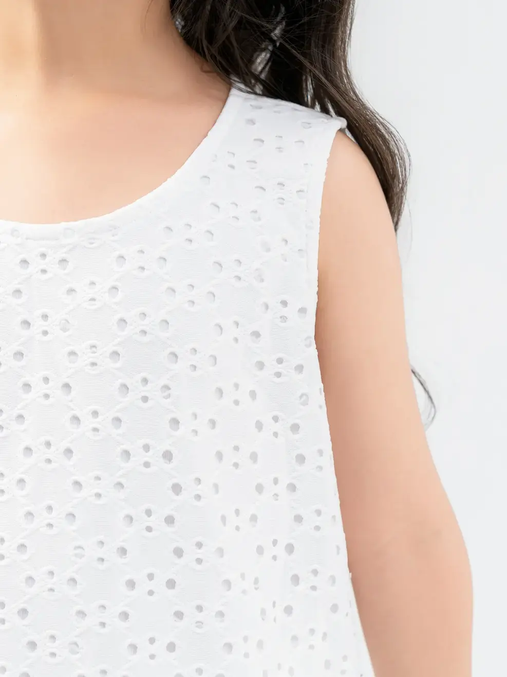 Bộ Đồ Trẻ Em Ba Lỗ Kẹp Ren - Trắng - 2