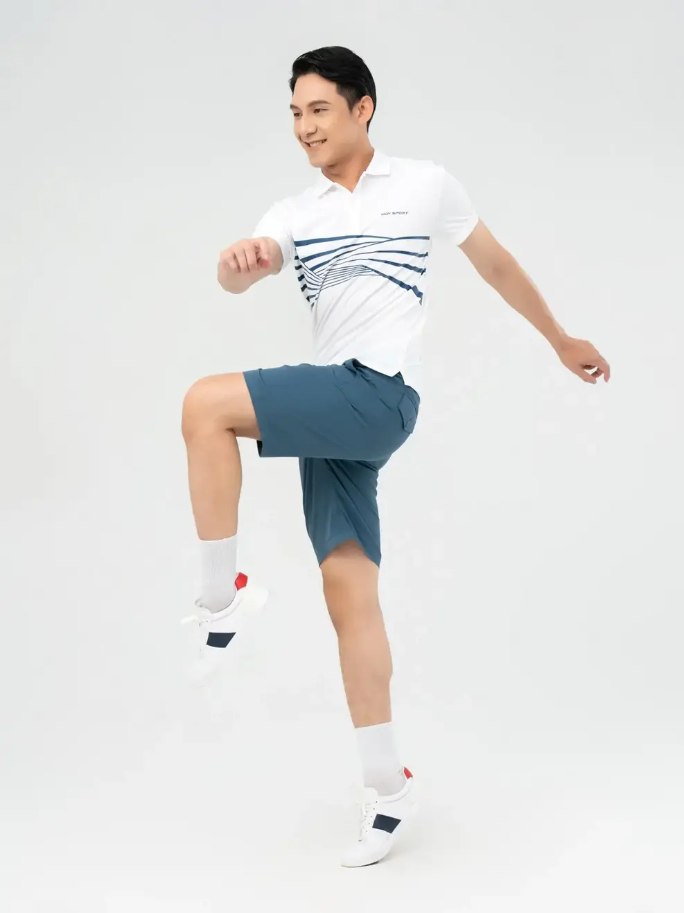 Polo Nam Yody Sport - Trắng - L