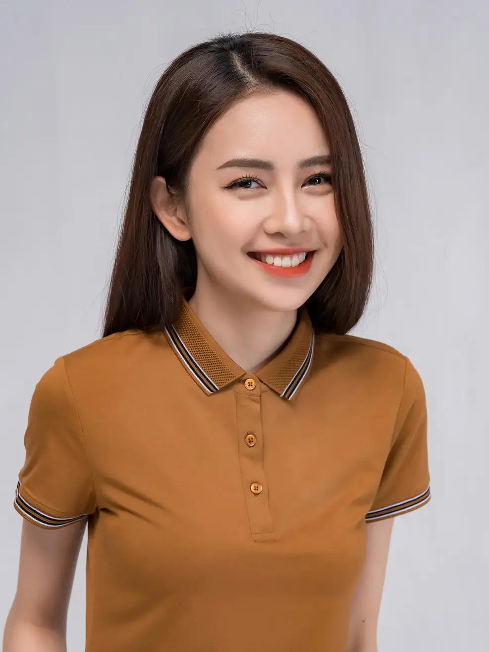 Áo polo nữ pima 4 - Nâu - S