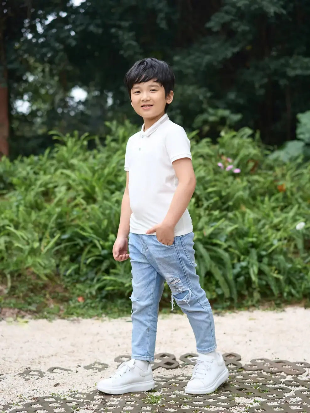 Áo Polo Trẻ Em Mắt Chim Bo PhốiKID3052) - Trắng - 12