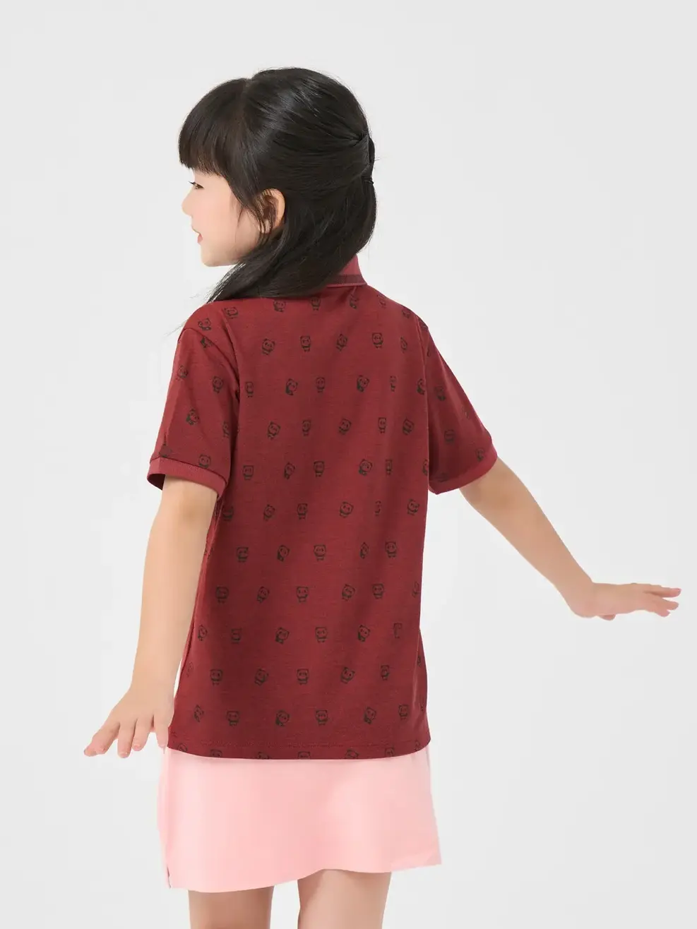 Polo Kid In Tràn Panda - Đỏ - 2